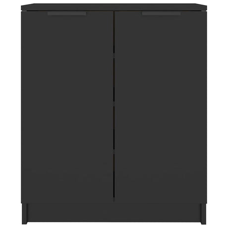 Vidaxl Schuhschrank 59x35x70 cm propertiertes Holzschwarz