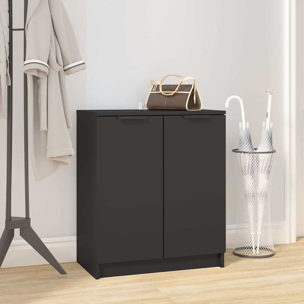 Vidaxl Schuhschrank 59x35x70 cm propertiertes Holzschwarz