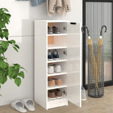 Vidaxl Cabinet da scarpe 30x35x100 cm Bianco di legno trasformato in legno