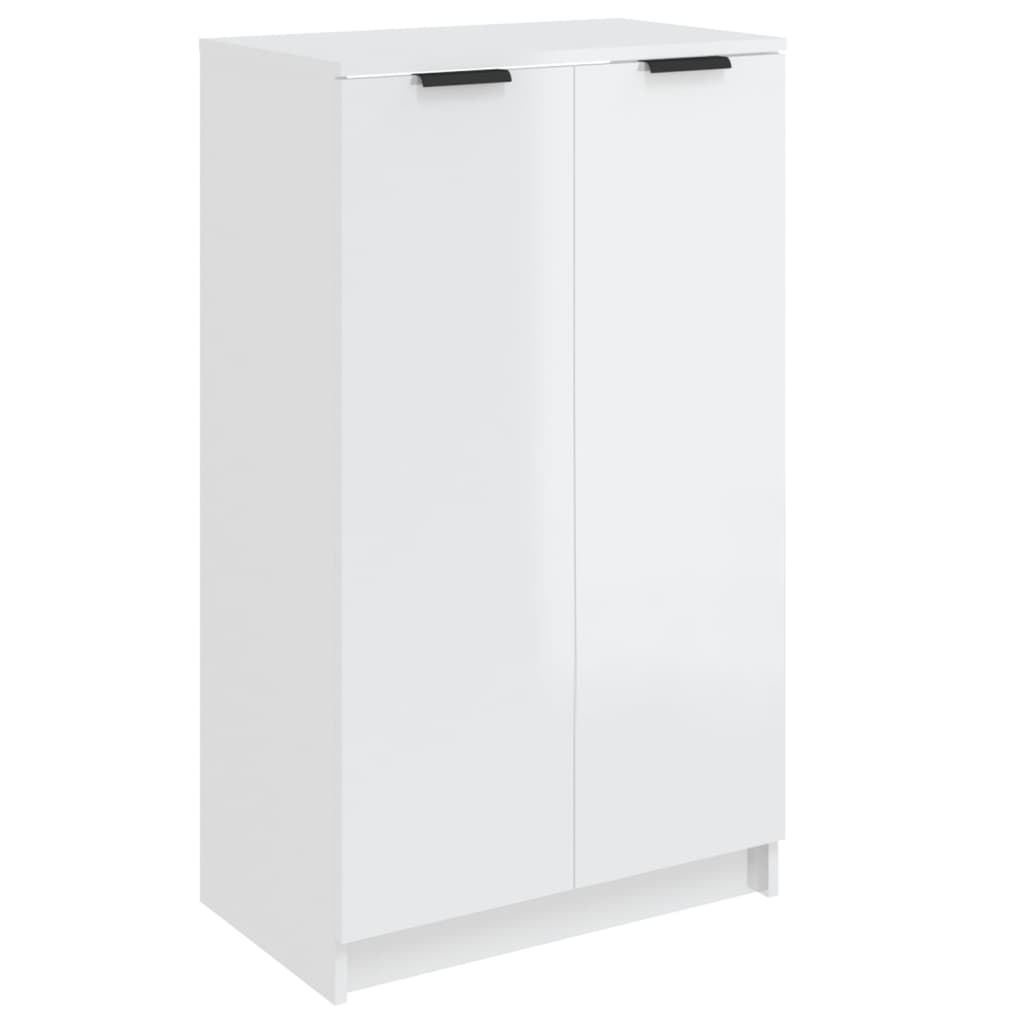 VidaXL shoe cabinet 59x35x100 cm processed wood high gloss white