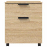 Vidaxl dossierkast verrijdbaar 45x38x54 cm bewerkt hout sonoma eiken