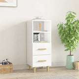 Vidaxl dressoir 34,5x34x90 cm bewerkt hout hoogglans wit