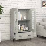 Vidaxl hoge kast 70x31x115 cm bewerkt hout betongrijs
