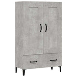 Vidaxl hoge kast 70x31x115 cm bewerkt hout betongrijs