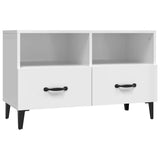Vidaxl tv-meubel 80x36x50 cm bewerkt hout hoogglans wit
