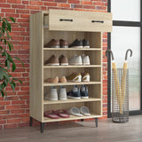 Vidaxl Cabinet da scarpe 60x35x105 cm Properpata in legno Oak colorato