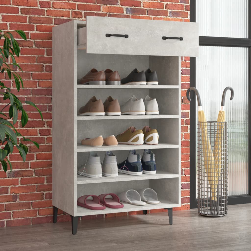 Vidaxl Shoe Cabinet 60x35x105 cm Redigerad träbetongpris