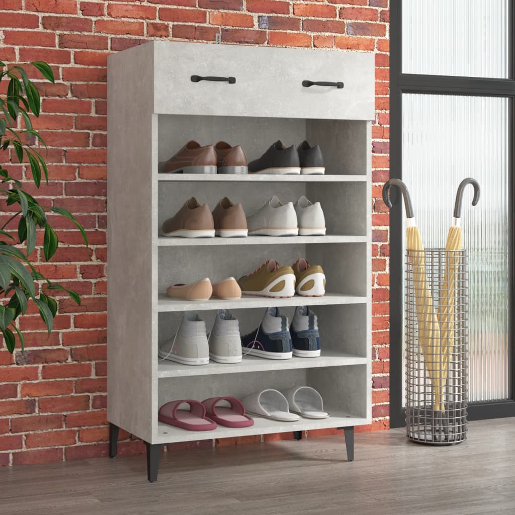 Vidaxl Shoe Cabinet 60x35x105 cm Redigerad träbetongpris