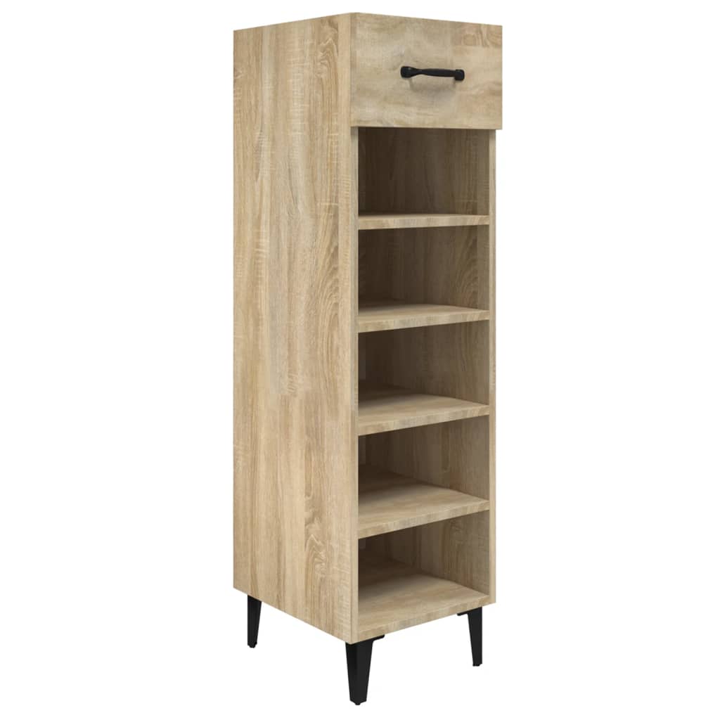 VIDAXL -Schuhschrank 30x35x105 cm propertiertes Holz Sonoma Eiche gefärbt