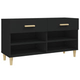 Vidaxl Schuhschrank 102x35x55 cm propertiertes Holzschwarz