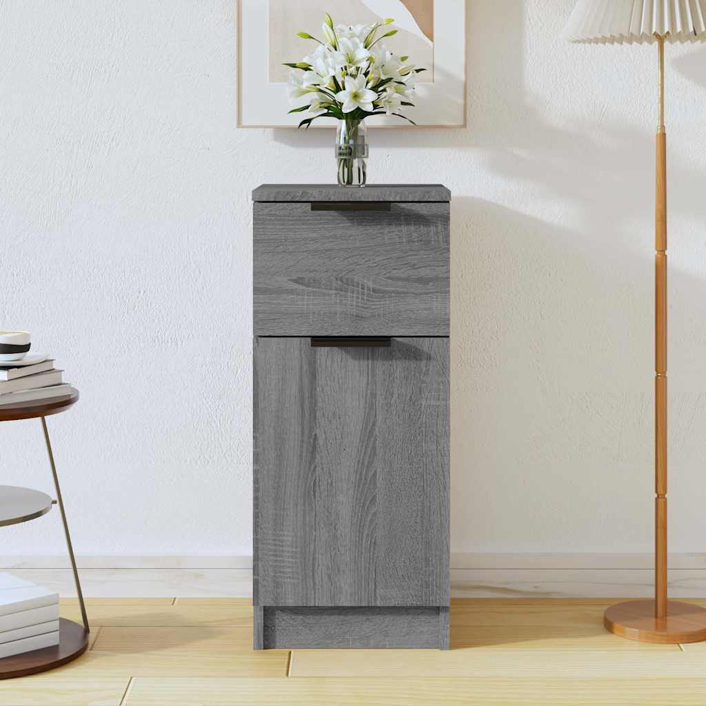 Vidaxl dressoir 30x30x70 cm bewerkt hout grijs sonoma eikenkleurig