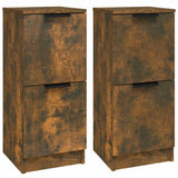 Vidaxl dressoirs 2 st 30x30x70 cm bewerkt hout gerookt eikenkleurig
