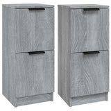 Vidaxl dressoirs 2 st 30x30x70 cm bewerkt hout grijs sonoma eikenkleur