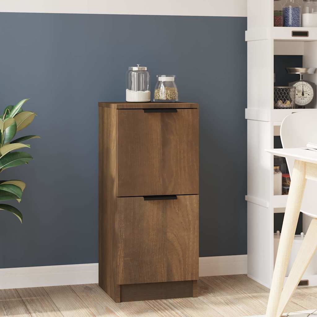 Vidaxl dressoir 30x30x70 cm bewerkt hout bruin eikenkleur