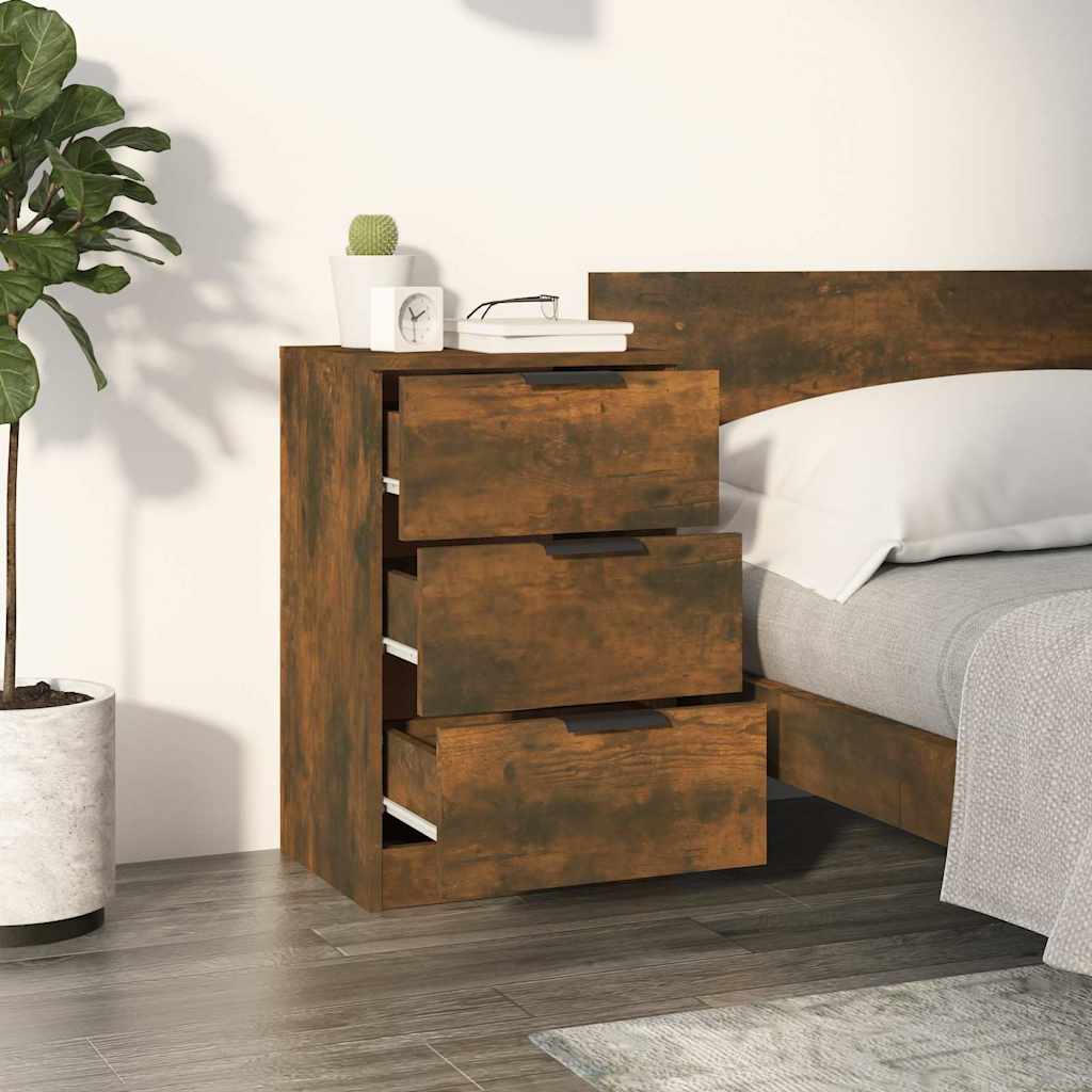 Vidaxl nachtkastjes 2 st 40x36x65 cm gerookt eikenkleurig