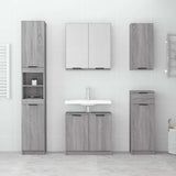 Vidaxl badkamerkast met spiegel 64x20x67 cm grijs sonoma eikenkleurig