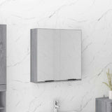 Vidaxl badkamerkast met spiegel 64x20x67 cm grijs sonoma eikenkleurig