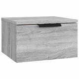 Vidaxl nachtkastjes 2 st wandgemonteerd 34x30x20 cm grijs sonoma eiken