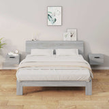 Vidaxl nachtkastjes 2 st wandgemonteerd 34x30x20 cm grijs sonoma eiken