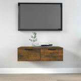 Vidaxl wandkast 68x30x20 cm bewerkt hout gerookt eikenkleurig