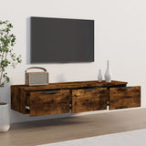 Vidaxl wandkast 102x30x20 bewerkt hout gerookt eikenkleurig