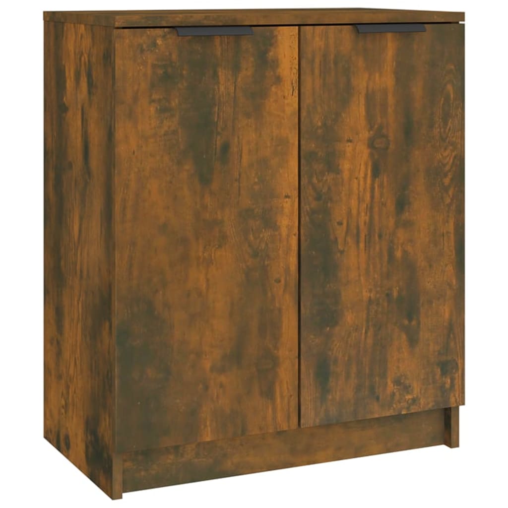 Armoire à chaussures Vidaxl 59x35x70 cm en bois de chêne fumé en bois coloré