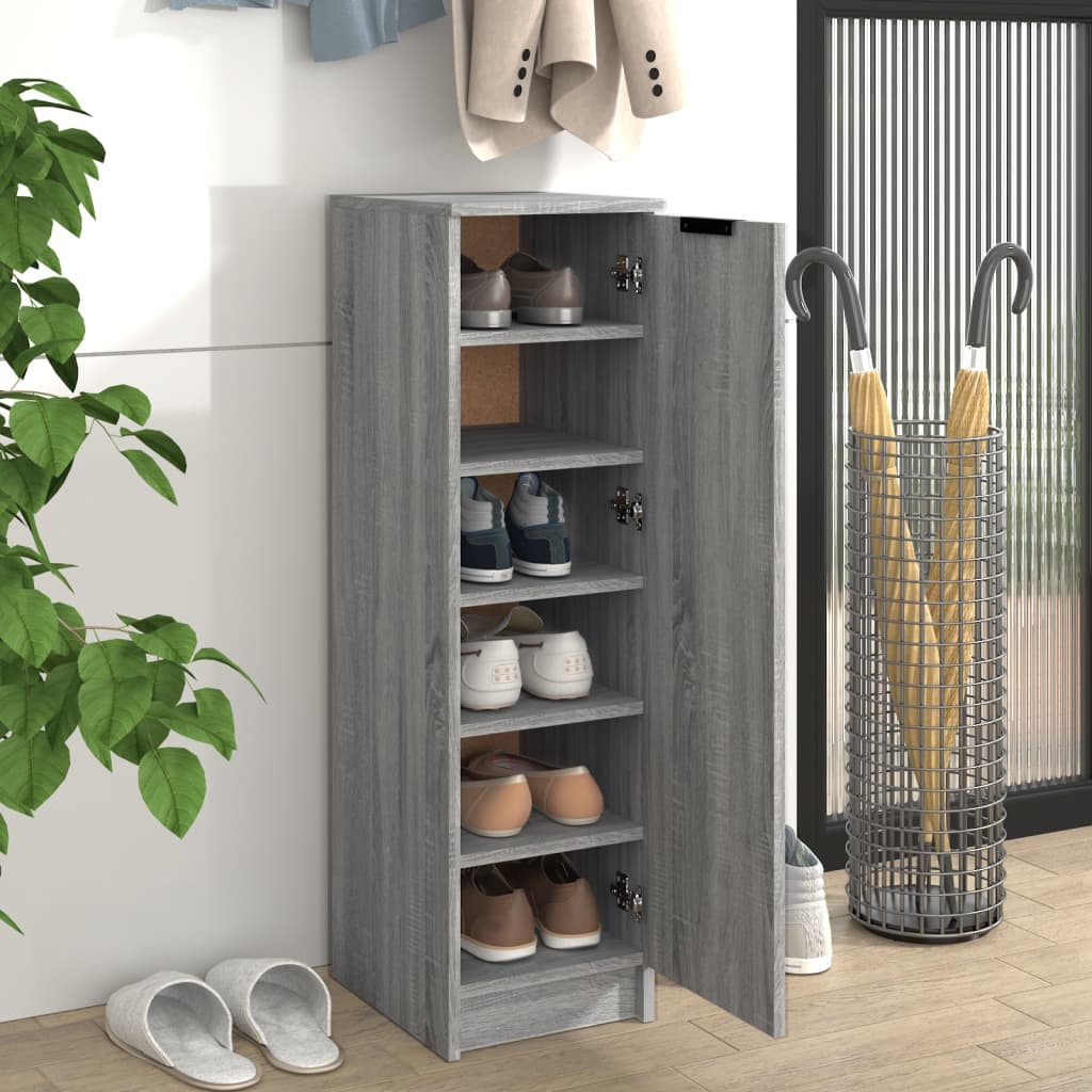 VidaXL shoe cabinet 30x35x100 cm Properted Wood Gray Sonoma Oak color