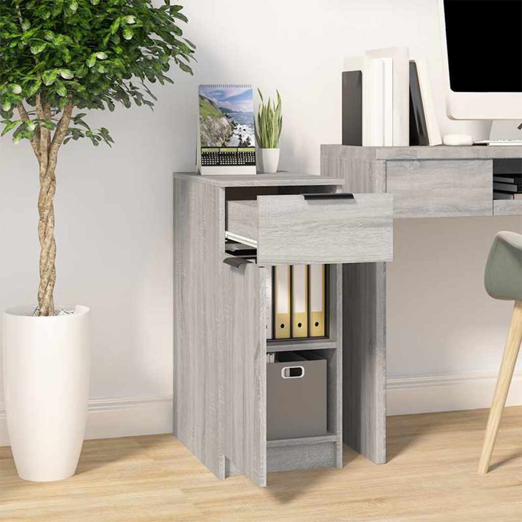 Vidaxl bureaukast 33,5x50x75 cm bewerkt hout grijs sonoma eikenkleurig