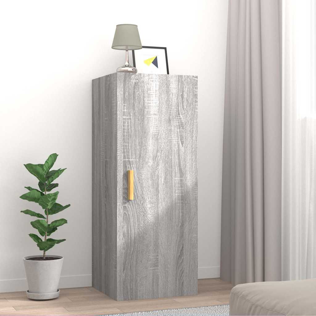 Vidaxl wandkast 34,5x34x90 cm bewerkt hout grijs sonoma eikenkleurig