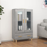 Vidaxl hoge kast 70x31x115 cm bewerkt hout grijs sonoma eikenkleurig