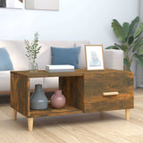 Vidaxl salontafel 89,5x50x40 cm bewerkt hout gerookt eikenkleurig