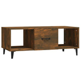 Vidaxl salontafel 102x50x40 cm bewerkt hout gerookt eikenkleurig