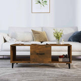 Vidaxl salontafel 102x50x40 cm bewerkt hout gerookt eikenkleurig