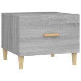 Vidaxl salontafel 50x50x40 cm bewerkt hout grijs sonoma eikenkleurig