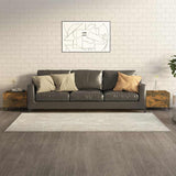 Vidaxl salontafels 2 st met metalen poten 50x50x40 cm gerookt eiken