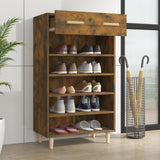 VidaXL shoe cabinet 60x35x105 cm Properted wood Smoked oak colored