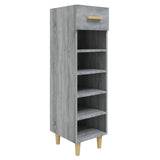 VIDAXL -Schuhschrank 30x35x105 cm propertiertes Holzgrau Sonoma Eiche Farbe