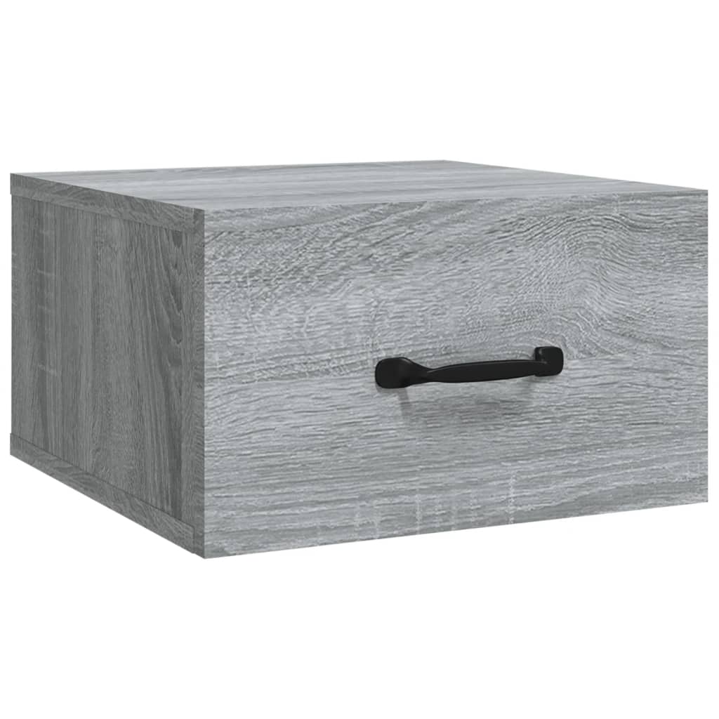 Vidaxl nachtkastje wandgemonteerd 35x35x20 cm grijs sonoma eikenkleur