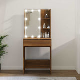 Vidaxl kaptafel met led-verlichting 60x40x140 cm bruin eikenkleur