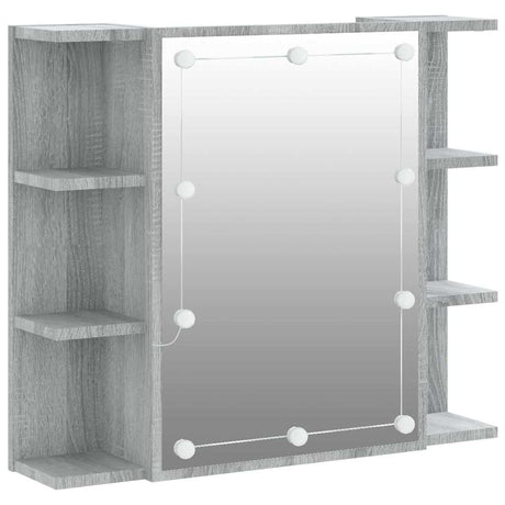 Vidaxl spiegelkast met led-verlichting 70x16,5x60 cm grijs sonoma