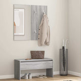 Vidaxl garderobe set bewerkt hout grijs sonoma eikenkleurig