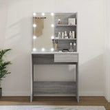 Vidaxl kaptafel met led-verlichting 74,5x40x141 cm grijs sonoma eiken