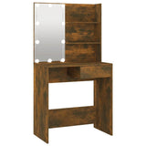 Vidaxl kaptafel met led-verlichting 74,5x40x141 cm bruin eikenkleur