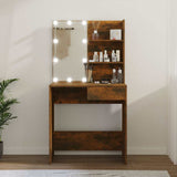 Vidaxl kaptafel met led-verlichting 74,5x40x141 cm bruin eikenkleur
