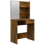 Vidaxl kaptafel met spiegel 74,5x40x141 cm gerookt eikenkleurig