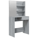 Vidaxl kaptafel met spiegel 74,5x40x141 cm grijs sonoma eikenkleurig