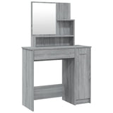 Vidaxl kaptafel met spiegel 86,5x35x136 cm grijs sonoma eikenkleurig