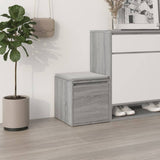 VIDAXL -Speicherbox mit Schublade 40,5 x 40 x 40 cm verarbeiteter Holzgrau Sonoma Eiche