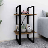 Vidaxl boekenkast 2-laags 40x30x70 cm bewerkt hout bruin eikenkleur