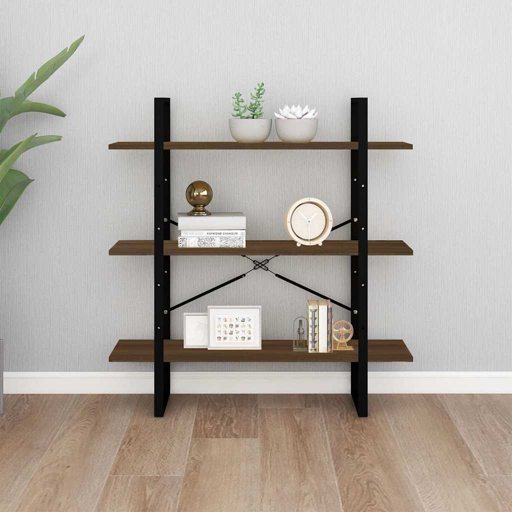 Vidaxl boekenkast 100x30x105 cm bewerkt hout bruin eikenkleur